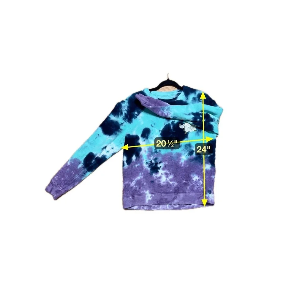 Blind Rooster Streetwear Cyber Y2K Sweatshirt Mens Size Medium Grunge Tie Dye